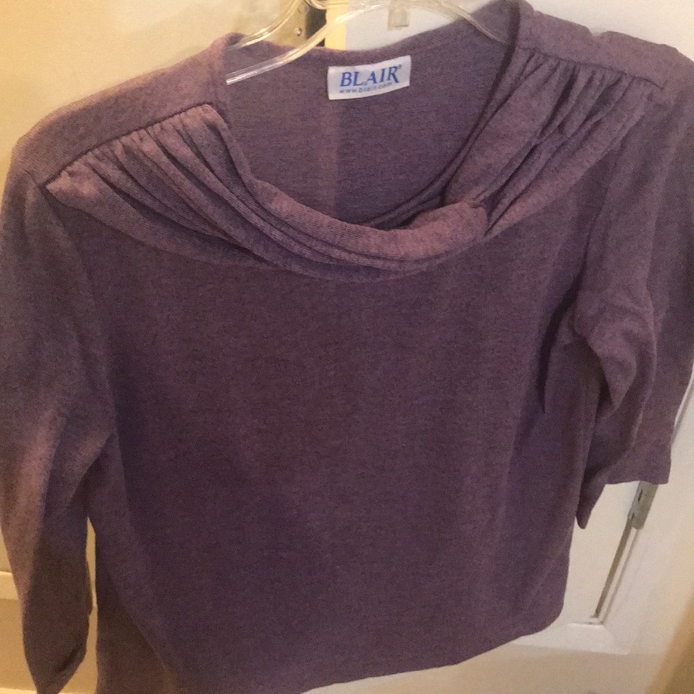 Blair heather twisted ruched sweater pullover M - Picture 8 of 8